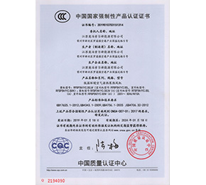 中国国家强制性产品认证证书2194090